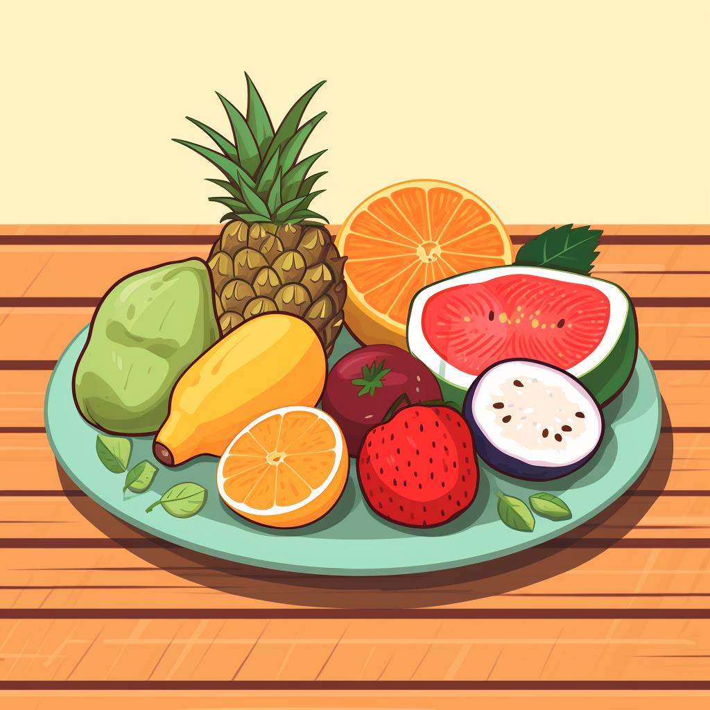 A selection of fresh fruits on a table